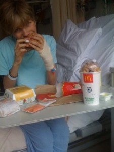 Zelden zo genoten van een Quarterpounder! (en ja, die McSalad was van mama)